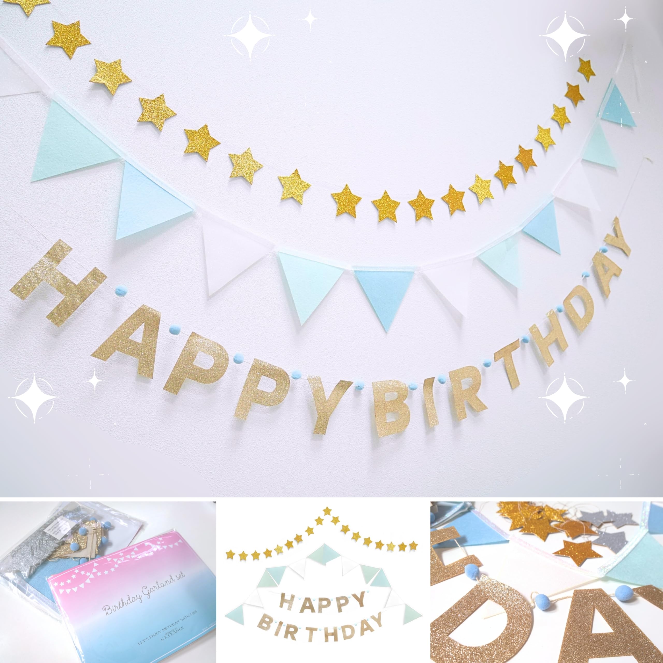 Amazon.co.jp: H.R.FRANCE バースデー ガーランド 誕生日 パーティー